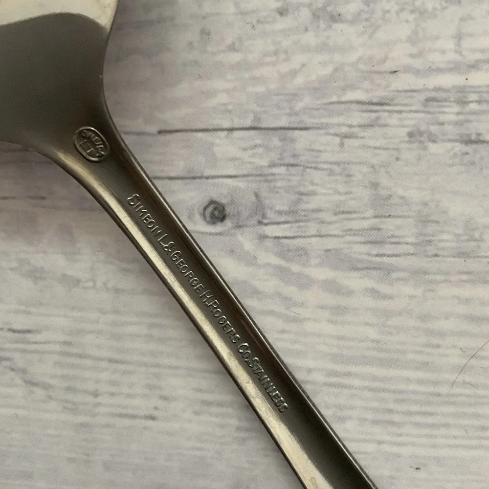 Simeon George Rogers Oneida HOMESTEAD 2 Serving Spoons Stainless‎ Flatware